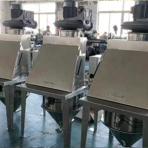 Alimentación sin polvo, material de gránulos en polvo a granel, descarga de harina, bolsa de 25kg, estación de descarga con transportador de tornillo, tamiz Vibro - Product Image 6