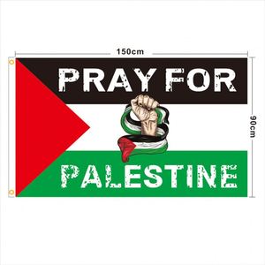 Drapeau palestinien en polyester, impression numérique, anti-plis, 3x5 pieds, pour agiter le drapeau - Product Image 5