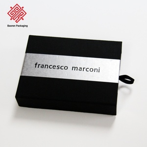 Baoren Wholesale OEM ODM Navy Blue Rectangle 1200g Gray <b>Board</b> Mounted On 157G Copper Plate Magnetic Closure Rigid Packaging Box - Product Image 2
