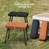 Chaise pliante rectangulaire moderne ultra-légère, portable, pour le camping, la pêche, les voyages, petite, pratique, durable, en aluminium, pour l'extérieur