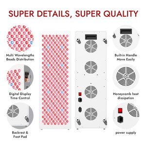 9 bước sóng liệu pháp ánh sáng đỏ đèn 480/590/660 850/1060nm ánh sáng hồng ngoại 300 <span class=keywords><strong>Led</strong></span> liệu pháp ánh sáng đỏ Bảng điều khiển cho khuôn mặt và cơ thể - Product Image 5