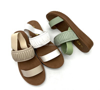 Design classique PVC injection anti-glissant respirant plate-forme semelle plate élégante dames chaussures et sandales été printemps extérieur
