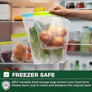 Huamaohengchun Pack ReusableFree Leakproof Food Storage Bags, Silicone Free Containers for Meal Prep, Fridge KitchenOrganization - Product Image 3