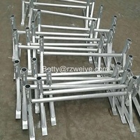 Échafaudage pliable en acier réglable avec pieds fixes pour utilisation en scène/construction