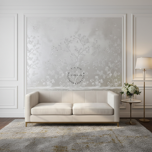Mural 3D de Papel Plateado con Diseño Personalizado, Arte Botánico Moderno, Decoración de Pared Impermeable de Lujo, Fácil Instalación DIY para Dormitorio y Sala de Estar - Product Image 5