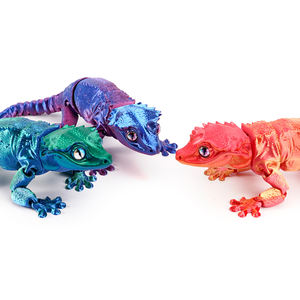Vashine 3D imprimé PLA coloré à crête lézard Cabrite figurine animaux créativité <span class=keywords><strong>Anime</strong></span> Figure dinosaure jouet amical - Product Image 5