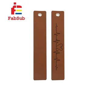 Rectangular Blank Bookmark Sublimation Custom Laser Blank Bookmarks Gray Black PU Leather Promotional Sublimation Bookmarks