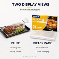 Sacs de cuisson en nylon résistants à la chaleur, compatibles four et micro-ondes, 100 unités, pour la fête de Thanksgiving, 450°F, logo personnalisé, dinde, USA, UE