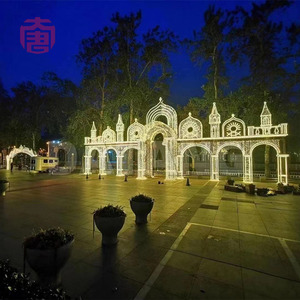 Giant Christmas Castle Motif <b>Light</b> Sculpture for Garden Park Plaza and Outdoor Festival Decoration - Product Image 6