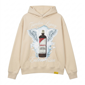 Wholesale Custom Heavyweight High GSM Y2K Graphic <b>Pullover</b> Hoodie TKAN6675 <b>Men</b> Drop Shoulder Oversized Sweatshirt Clothing - Product Image 2
