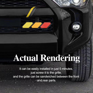 สติกเกอร์ติดกระจังหน้ารถยนต์3สีคุณภาพสูงตราสัญลักษณ์อะคริลิคสำหรับโตโยต้าทาโคมา4รันเนอร์ทุนดรา RAV4ไฮแลนเดอร์ EOD รูปลอกรถ - Product Image 5