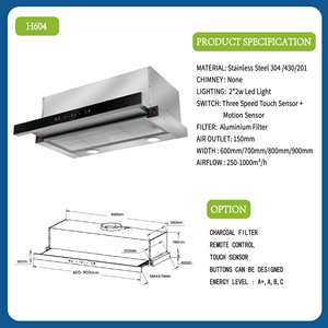 <span class=keywords><strong>Campana</strong></span> <span class=keywords><strong>Extractora</strong></span> Eléctrica Delgada de 24 Pulgadas con Ventilación OEM, Chimenea de Cocina Integrada para Uso en Hoteles y Hogares - Product Image 4