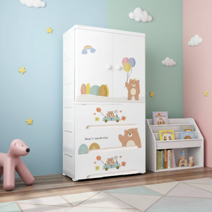 <span class=keywords><strong>Commode</strong></span> de rangement en plastique à 4 niveaux pour animaux, avec tiroirs, pour chambre à coucher, avec roulettes - Product Image 5