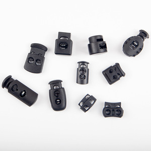Buckles For <b>Bags</b> Spring Press Adjustable Drawstring Pig Nose Types Durable <b>Black</b> Plastic Accessories - Product Image 1
