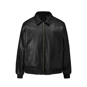 Veste en <span class=keywords><strong>cuir</strong></span> PU pour hommes, marque privée OEM, livraison directe - Product Image 1
