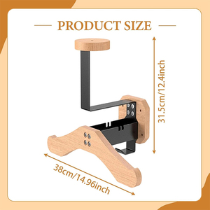 Support mural en bois massif pour casque de <span class=keywords><strong>moto</strong></span>, support de rangement et de présentation pour casques et combinaisons - Product Image 3