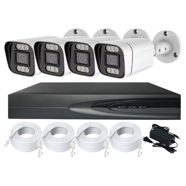 Tuya CCTV Camera Kit IP Camera with Built-in Mic Night Vision Memory Card Support 4MP/6MP/8MP AI NVR POE 4CH System