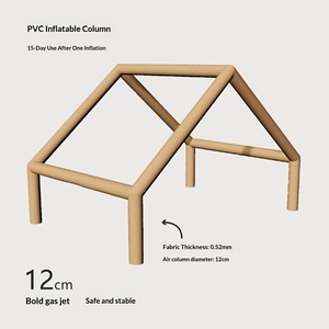 <span class=keywords><strong>Tente</strong></span> Gonflable Monobloc Commande Minimale 6,3 Mètres Carrés Prête à l'Emploi Trois Saisons à Toit Unique Porte Unique pour Camping Extérieur en Tissu Oxford - Product Image 3