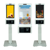Terminal de paiement POS sans numéraire à écran tactile de 21 24 27 32 pouces Kiosque Fabricants Stand au sol Kiosque de commande automatique Machine McDonald's