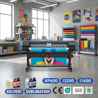 Imprimantes Jet d'Encre Automatiques Grand Format Éco-Solvant pour Bannières, Vinyles, Panneaux Publicitaires, Têtes XP600 I3200, Impression Textile par Sublimation