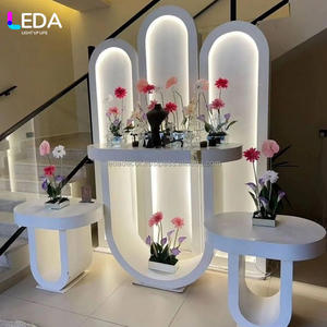 LEDA New Design Custom White Acrylic Wedding Table Display <b>Stand</b> Flower <b>Stand</b> Wedding <b>Backdrop</b> Decoration for Events Decoration - Product Image 3