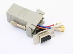 Adaptador de conector modular RJ45 a RS <span class=keywords><strong>232</strong></span>, cabeza de ordenador RJ 45 a DB 9, conector DB 9 hembra/macho a RJ 45 - Product Image 4