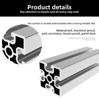 Profilé en aluminium à fente en T 60x60 de qualité industrielle, norme européenne 6060E, pour châssis de machine CNC et équipement d'automatisation industrielle