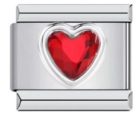 Bracelet Chaîne Modulaire Cœur Cristal Tendance pour Couple, en Acier Inoxydable, Design Classique avec Maillons Détachables