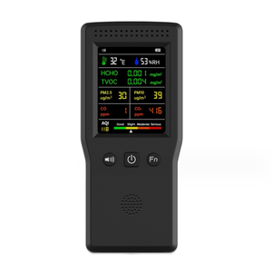 <span class=keywords><strong>Monitor</strong></span> de qualidade do ar 9 em 1 multifuncional com display automático para escritório interno TVOC PM <span class=keywords><strong>CO2</strong></span> Detector de ar - Product Image 4