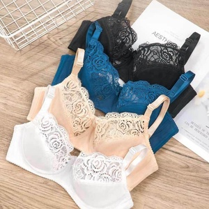 Sous-vêtement confortable et personnalisé en forme de poitrine pour dames de bonne qualité avec nœud Soutien-gorge push-up sexy en dentelle grande taille - Product Image 6
