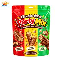 Sachet refermable personnalisé imprimé, de qualité alimentaire, pour chocolats, gaufrettes, mélanges de fêtes et assortiments de snacks