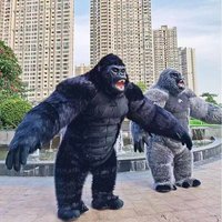 Costume de mascotte gorille en peluche de haute qualité QUTENG 2,6 m avec t-shirt rouge unisexe King Kong pour Halloween, carnaval adulte