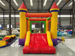 Castello gonfiabile della casa di rimbalzo del grado commerciale con il trampolino che salta all'aperto parco giochi del PVC per la festa di compleanno dei bambini - Product Image 4