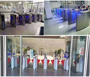 Puerta de aleta bidireccional personalizada Entrada Código Qr Scannig Anti-Tailgating Control DE ACCESO Flap Barrier Torniquete para Metro - Product Image 5