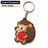 Porte-clés promotionnel durable, mignon, en forme de dessin animé, cadeau promotionnel, porte-clés personnalisé avec logo, service de personnalisation du logo et de la couleur