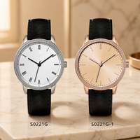 Montre à quartz multifonctionnelle pour homme, boîtier en acier inoxydable, bracelet en cuir véritable, montre-bracelet cadeau pour messieurs