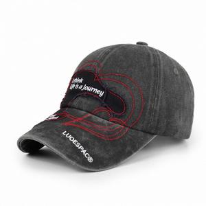 BSCI Factory Full Custom 6 Panel Vintage Waterproof Baseball Cap Washed Cotton Embroidery Logo <b>Patch</b> Image Custom Hats - Product Image 2
