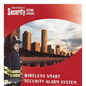 Sistema de alarma de seguridad inteligente inalámbrico para seguridad en el hogar ABS Sensor de puerta 433MHz Frecuencia GPRS y red GSM Funciona con batería - Product Image 1