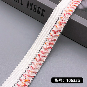 服コート用韓国サイドストリップ3cm白黒ぬいぐるみレースアクセサリーバッグエッジストリップパンツエレガントな強化 - Product Image 3