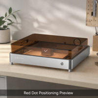 Máquina de Grabado Láser Encerrada de 20W para Manualidades y Negocios, Madera, Acrílico, Cuero, 400x380mm, Genesis-F, Tipo de Escritorio