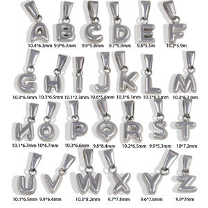 YF8174 Ciondolo Fai-da-Te Mini Bubble con 26 Lettere dell'Alfabeto Inglese, Placcato Oro 18K, Impermeabile in Acciaio Inossidabile - Product Image 3