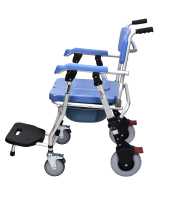 Repose-pieds mobile pliant en aluminium léger et portable, capacité 125 kg, pour transfert de patient sous la douche, toilettes au chevet de lit d'hôpital