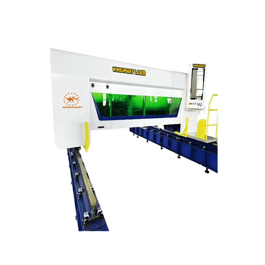 Winsumart Fiber Laser Pipe Cutting Machine 1000w 1530 Sheet Metal Cutter CNC Fiber Tube Pipe Laser Cutting Machine with rotary