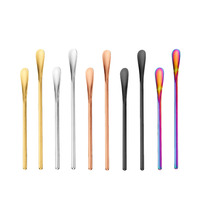 Accessoires de barre cuillère à mélanger à cocktail en métal coloré en acier inoxydable 18/10