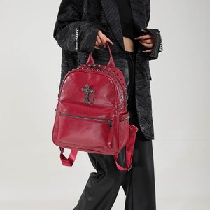 <strong>Women</strong> Quality <strong>Leather</strong> Backpacks for Girls Sac a Dos Casual Daypack <strong>Black</strong> Vintage Backpack School Bags Mochila <strong>Rucksack</strong> - Product Image 2
