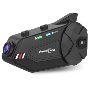 FreedConn kask kulaklık R1-Plus motosiklet Bluetooth grubu interkom Video kaydedici kulaklık 1000 metre 6 biniciler - Product Image 3