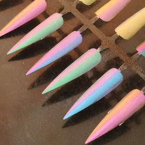 ยี่ห้อ MCESS ฟรีตัวอย่างขี้เกียจสองสีสีม่วง multichrome สองโทนไล่ระดับสีอายแชโดว์ผงสี - Product Image 3