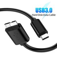 Kabel USB 3.1 Tipe C ke USB 3.0 Micro B Konektor 5Gbps 5V 3A Hard Drive USB C ke Micro B