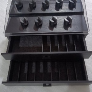 Boîte à outils avec tiroirs et séparateurs, 7-9 compartiments, verrouillable, rectangulaire, en plastique, pour l'organisation des outils - Product Image 1