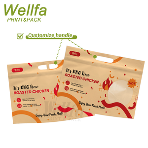 Bolsa de papel de pollo asado laminada OEM personalizada con ventana antivaho Sider Ziplock para bolsas de embalaje de pollo asado a la parrilla - Product Image 4